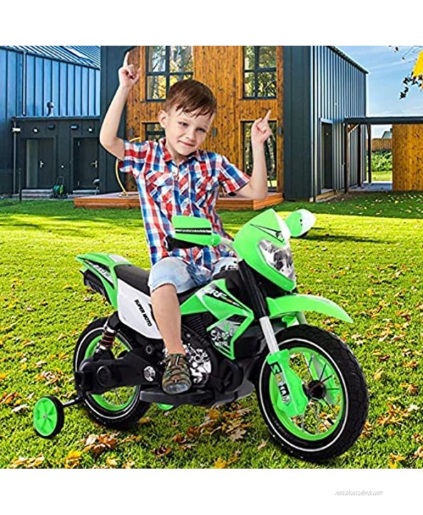 6V Kids Electric Battery Powered Motorcycle with Training Wheels