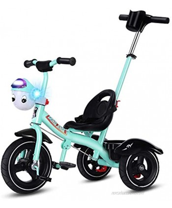 Moolo Kids' Tricycle with Parent Handle Children Baby Pedal 3 Wheelers Foldable 2-in-1 Learn to Pedal Trike Adjustable Detachable Push Handle