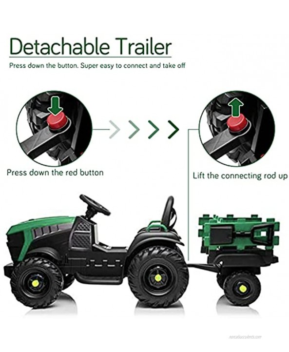 SUSIELADY Childrens Ride On Agricultural Vehicle Ride On Tractor with Rear Bucket Kids Ride-on Car Without Remote Control for Boys & Girls