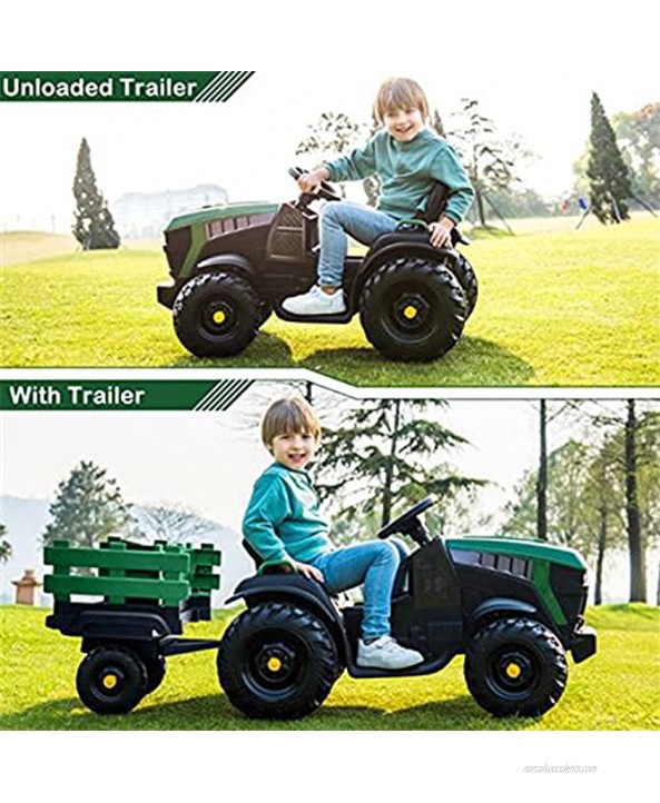 SUSIELADY Childrens Ride On Agricultural Vehicle Ride On Tractor with Rear Bucket Kids Ride-on Car Without Remote Control for Boys & Girls