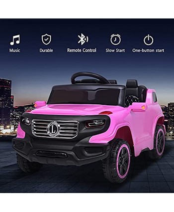 SUSIELADY Remote Control Kids Ride On Car,Electric Car with Pre-Programmed Music & LED Light