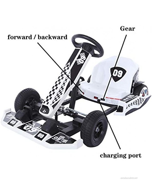 ZunFeo Kids Drift Racing Electric Kart All Terrain 36V 3.6A Pedal Car with Cruising Mileage of 10km and 143 Lbs Weight Capacity