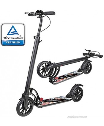 besrey Kick Scooter for Adults for 8 Years and Up 2 Wheel Folding Scooter with Shoulder Strap for Kids Teens Lightweight Aluminum Frame Adjustable Handlebars Scooters for Riders Up to 220 lbs