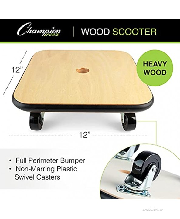 Champion Sports Wood Scooter 12-Inch