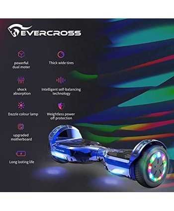 EVERCROSS Hoverboard Hoverboard for Adults Hoverboard with Seat Attachment 6.5" Hover Board Self Balancing Scooter with Bluetooth Speaker & LED Lights Suit for Adults and Kids