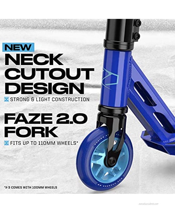 Fuzion X-5 Pro Scooters Trick Scooter Beginner Stunt Scooters for Kids 8 Years and Up – Quality Freestyle Kick Scooter for Boys and Girls 2020 Blue