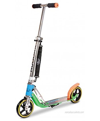 HUDORA Scooter for Kids Ages 6-12 – Scooter for Teens and Adults 12 Years and Up Kick Scooter Support 220 lbs 5 Levels Height Adjustable Handlebar Anti-Slip Deck Commuter Scooter.