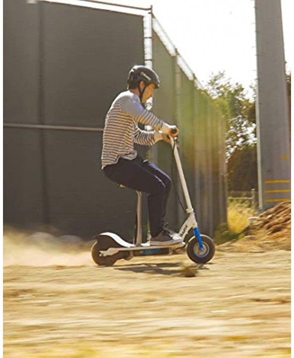 Razor E300S Seated Electric Scooter 9 Air-filled Tires Removable Seat Up to 15 mph and 10 Miles Range