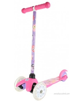 Self Balancing Kick Scooter With Light Up Wheels Extra Wide Deck 3 Wheel Platform Foot Activated Brake 75 lbs Limit Kids & Toddlers Girls or Boys for Ages 3 and Up