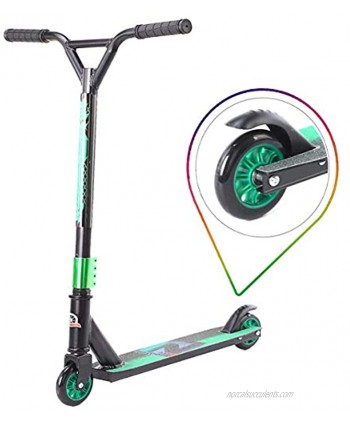 SIMEIQI Pro Scooters Stunt Scooter Complete Trick Scooters Beginner Freestyle Sports Kick Scooter with Fixed Bar Scooter for Kids 8 Years and Up,Boys,Teens,Adults