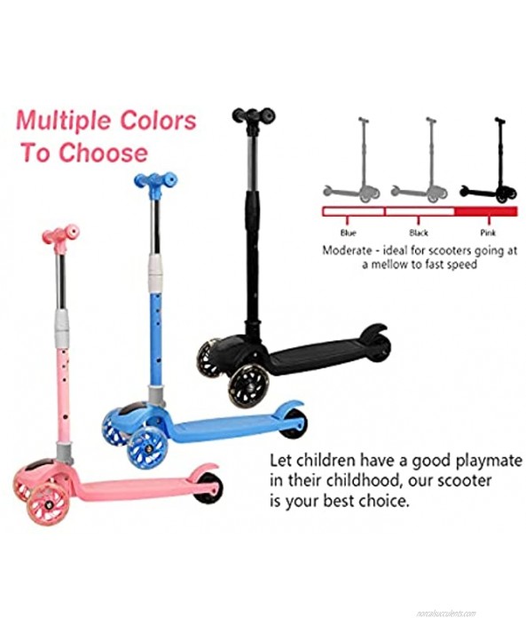 Toddler Scooter for Kids with Light up Wheels Adjustable Height Kids Scooters
