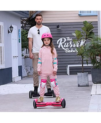 TOMOLOO Hoverboard for Kids Ages 6-12 with Bluetooth and LED Light Flashing Hover board,6.5 Inch Two-Wheel Self-Balancing Scooter safety Certificated Hoverboards for Kids Pink.