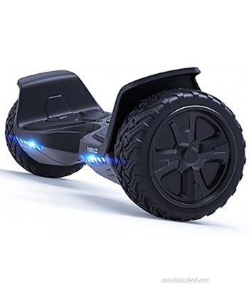 Tomoloo Hoverboard Off Road with Bluetooth and LED Lights 8.5'' All Terrain Hoverboards for Kids and Adults with APP Control UL2272 Certified Self Balancing Hover Board Electric Scooter