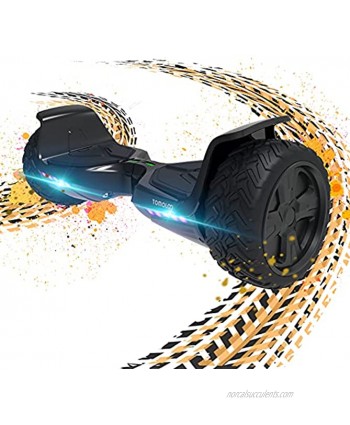 TOMOLOO Hoverboard Off Road with Bluetooth and LED Lights 8.5'' All Terrain Hoverboards for Kids and Adults with APP Control UL2272 Certified Two-Wheels Electric Self Balancing Scooter Hover Board