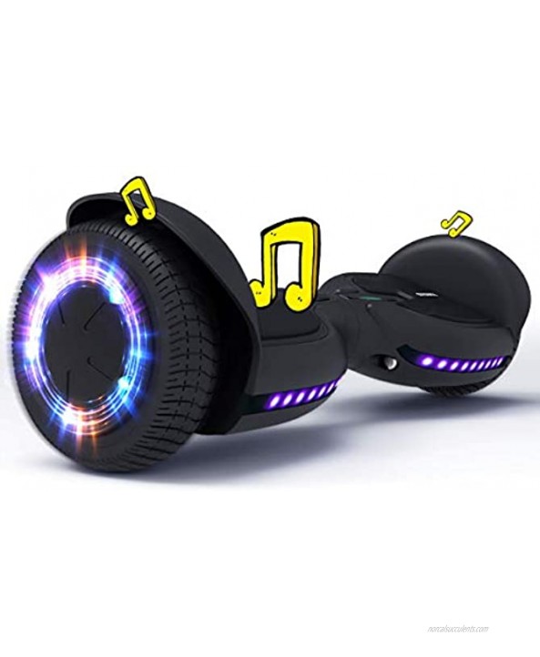 TOMOLOO Hoverboards Bluetooth with Led Light Flashing Wheels Hover Boards for Kids Self Balancing Hoverboard Adult…
