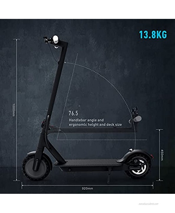 Yonos Electric Kick Scooter 8.5 Vacuum Tires 350W Motor 18 Miles Range & 18.6mph Speed Max LED Headlight & Display Portable Folding Easy Carry EBike for Adult UL Certified
