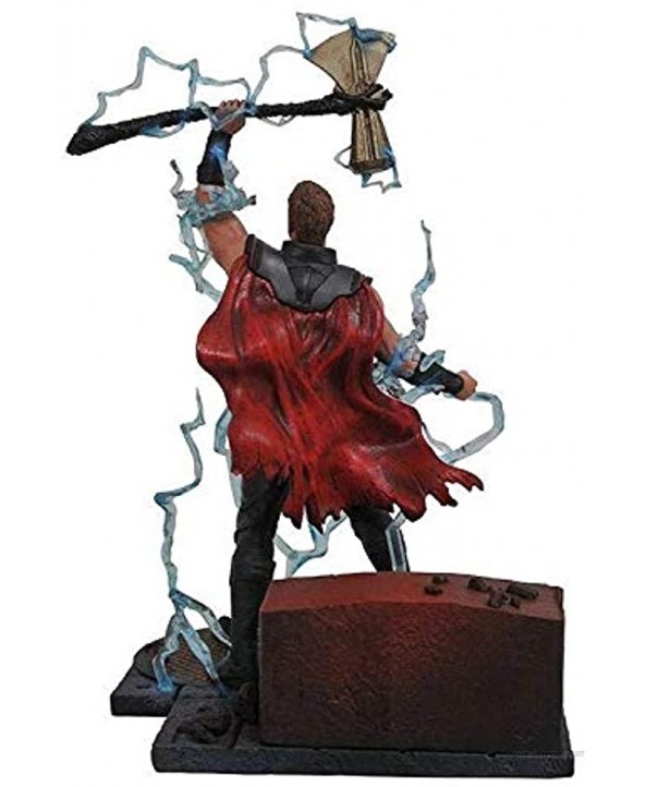 DIAMOND SELECT TOYS Marvel Gallery: Avengers Infinity War Movie Thor PVC Diorama Figure Standard Black