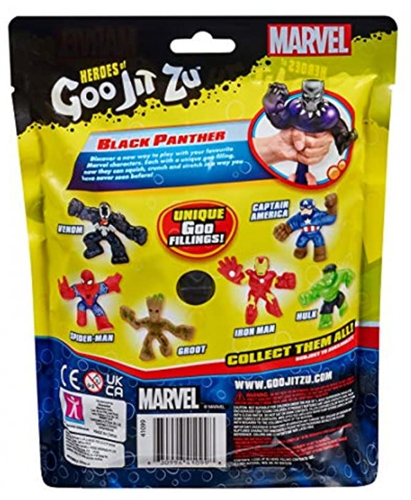 Heroes of Goo Jit Zu Licensed Marvel Hero Pack Black Panther Multicolor 41099