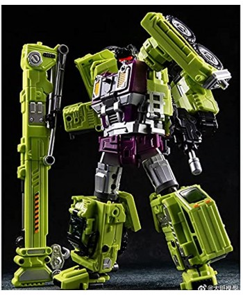 6-in-1 Transformers Toys Generations War for Cybertron Devastator Figure Gift Set,Advanced Precision Deformation Series,for Adults and Kids Ages 8 and Up 17.4-inch Crane