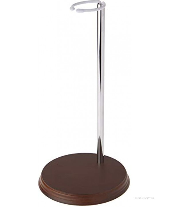 Bard's Chrome and Wood Doll Stand 13.5 H x 6.5 W x 6.5 D
