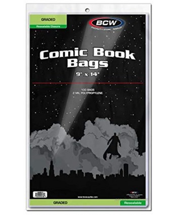 BCW Resealable Bag for Graded Comics 9'' x 14''