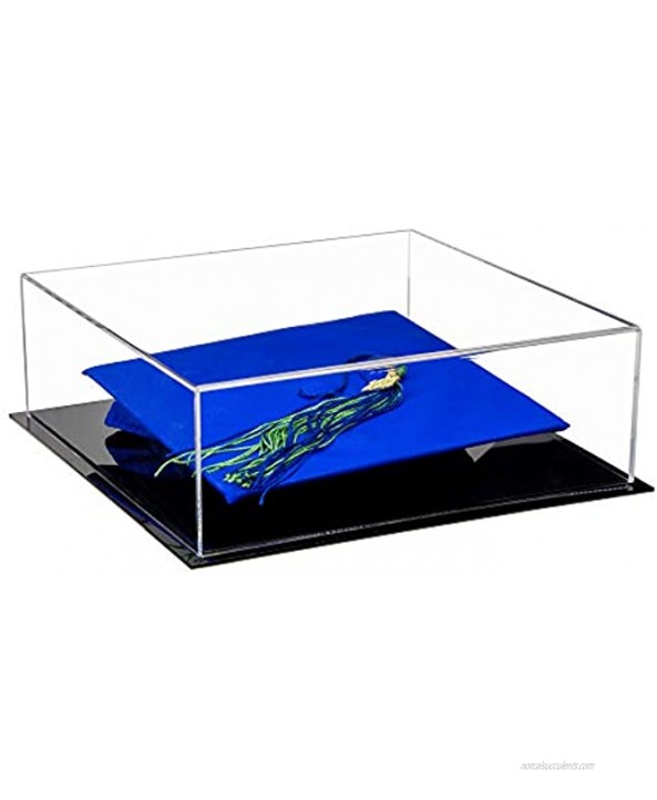 Better Display Cases Versatile Acrylic Clear Display Case Medium Rectangle Box with Black Base 12 x 12 x 4 A030B-BDS