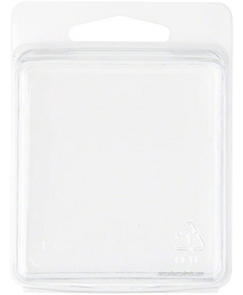Collecting Warehouse Clear Plastic Clamshell Package Storage Container 2.56" H x 2.44" W x 1.25" D Pack of 25