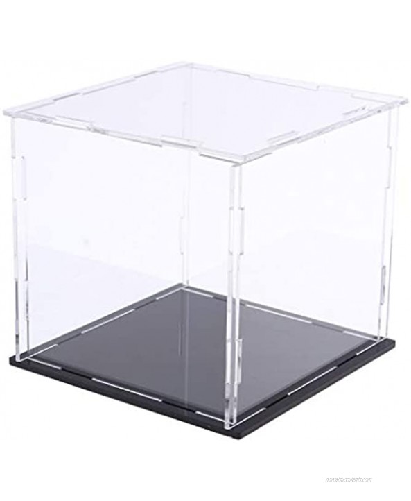 dailymall Clear Acrylic Display Case Assemble Countertop Box Cube Organizer Stand Dustproof Protection Showcase for Action Figures Toys Collectibles 5x5x5cm