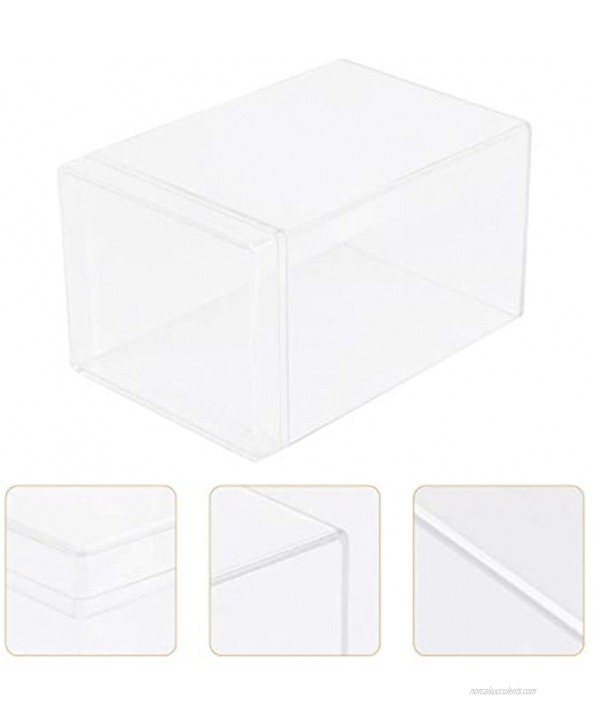 DOITOOL 5pcs Clear Plastic Display Box Clear Acrylic Display Case Protection Showcase for Collectibles Toys Figures Model Display Container