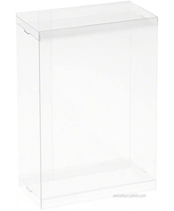DollSafe Clear Folding Display Box for Large 5-6 inch Dolls and Action Figures 5" W x 2.5" D x 6.5" H Pack of 2