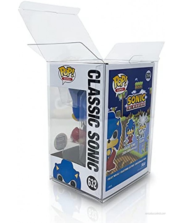 EcoTEK Protectors Compatible with Funko POP! 4 Inch Vinyl Figures 100 Pack of EcoTEK Pop Protectors Strong Crystal Clear Case Heavy Duty Acid Free w Protective Film & Locking Tab