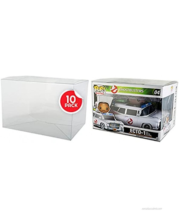 EVORETRO Display Case Protector for Funko Pop Rides Pop + Vehicle Protectors Clear Plastic | Acid-Free Case |Protective Cases Fit All Standard Vinyl Figures | Scratch Resistant Boxes for 10 Pack