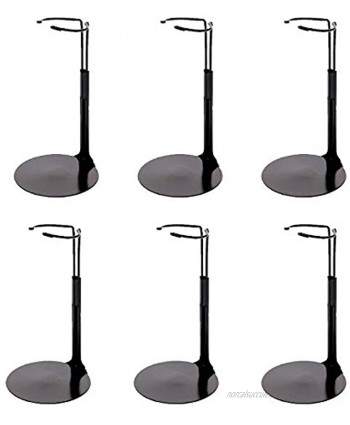 Kaiser Black Doll Stand Action Figure Stands with Expandable Waist Wire for 8"-12" Dolls 6 pcs