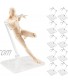 LotCow 10 Pcs Action Figure Stand Support Assemble Action Figure Display Holder Plastic Transparent Stand Base for Doll Model Toy Support Stand Supplies