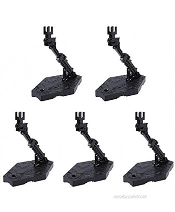 Migaven 5PCS Universal Adjustable Assembly Action Figure Doll Model Support Display Stand Holder Base Bracket Compatible with RG HG SD BB Gundam 1 144 Toy Black