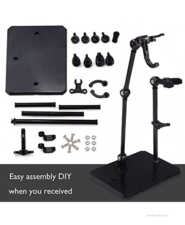 Migaven 8pcs Assembly Action Figure Display Holder Base Doll Model Support Stand Compatible with HG RG SD SHF Gundam 1 144 Toy Black