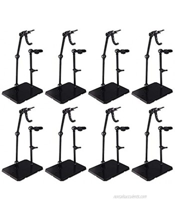 Migaven 8pcs Assembly Action Figure Display Holder Base Doll Model Support Stand Compatible with HG RG SD SHF Gundam 1 144 Toy Black