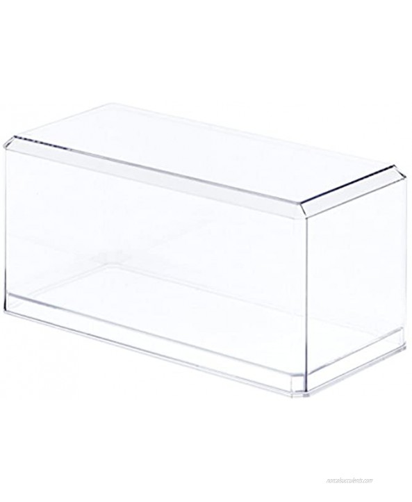 Pioneer Plastics Clear Acrylic Beveled Edge Display Case 8 x 3.75 x 3.5 Mailer Box