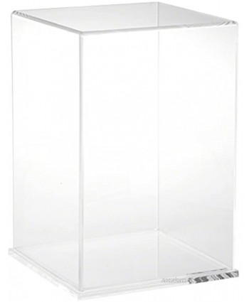 Plymor Clear Acrylic Display Case with Clear Base 8" W x 8" D x 12" H