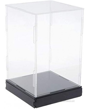 Tongina Clear Acrylic Display Risers Showcase Dustproof Protective Box for Jewelry Pop Figure Toy Stand 20x20x35cm