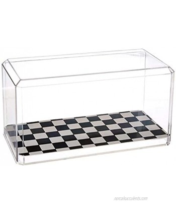 US Flag Store 94CCheckered 1:24 Scale Model Checkered Display Case Clear Black White