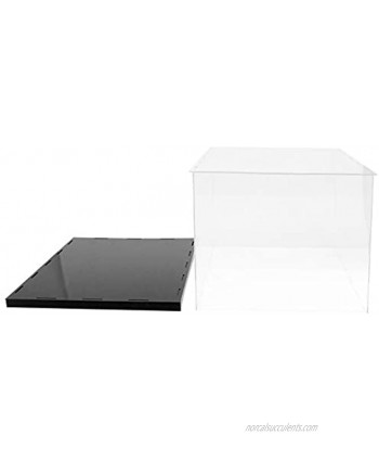 Yardwe Acrylic Display Case Assemble Countertop Box Clear Acrylic Box Alternative Glass Case Organizer Stand Showcase for Display Action Figures Toy Collectibles