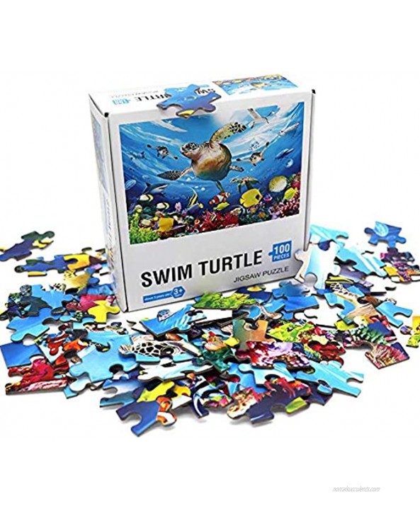 100 Piece Jigsaw Puzzles for Kids 4-8 Puzzles for Toddler Ocean Puzzle Children Learning Preschool Educational Puzzles Toys for Boys and Girls
