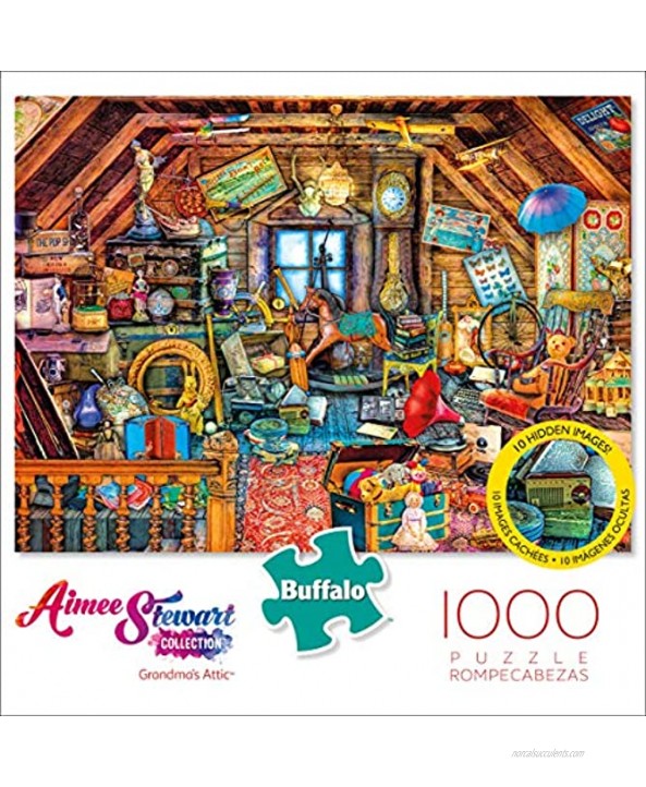 Buffalo Games Aimee Stewart Grandma's Attic 1000 Piece Jigsaw Puzzle with Hidden Images