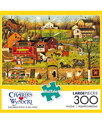 Buffalo Games Charles Wysocki Blackbirds Roost at Mill Creek 300 Large Piece Jigsaw Puzzle