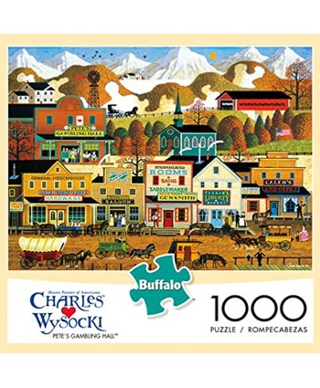 Buffalo Games Charles Wysocki Pete's Gambling Hall 1000 Piece Jigsaw Puzzle