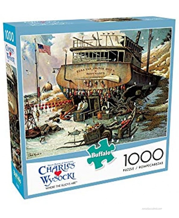 Buffalo Games Charles Wysocki Where The Buoys are 1000 Piece Jigsaw Puzzle
