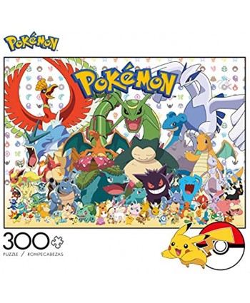 Buffalo Games Pokémon Fan Favorites 300 Large Piece Jigsaw Puzzle Multicolor 21.25"L X 15"W