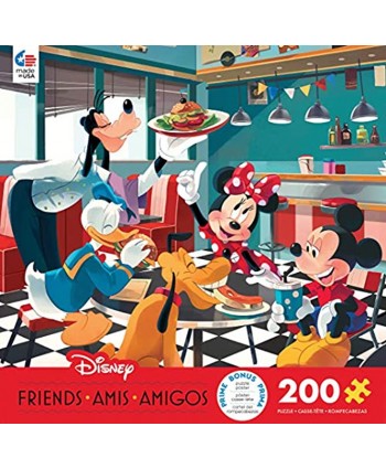 Ceaco 200 Piece Disney Friends Disney Diner Jigsaw Puzzle Kids and Adults Multi-colored ,5"
