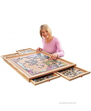 Collections Etc Deluxe Jigsaw Puzzle Workspace Organizer with Drawers Gift Ideas for Puzzle Lovers